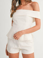 Tweedelige zomer set met top en korte broek Dames