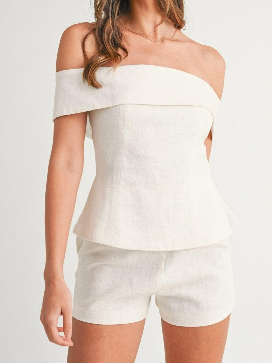 Tweedelige zomer set met top en korte broek Dames