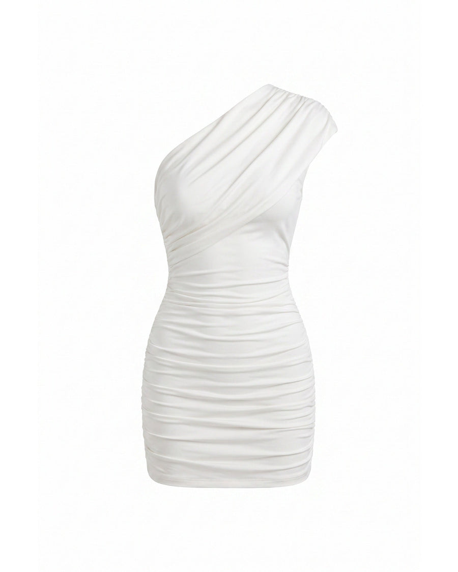 One-Shoulder Bodycon Mini Jurk Dames