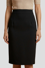 Midi Rok met Achtersplit en Hoge Taille Dames