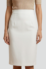 Midi Rok met Achtersplit en Hoge Taille Dames