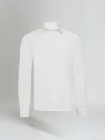 Linnen popover overhemd heren  – Wit