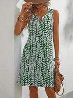 Mouwloze midi jurk met Print Dames