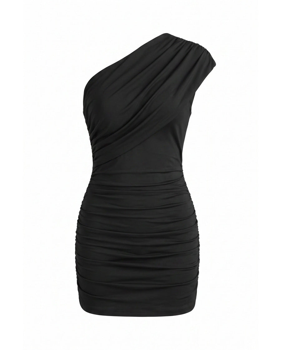 One-Shoulder Bodycon Mini Jurk Dames