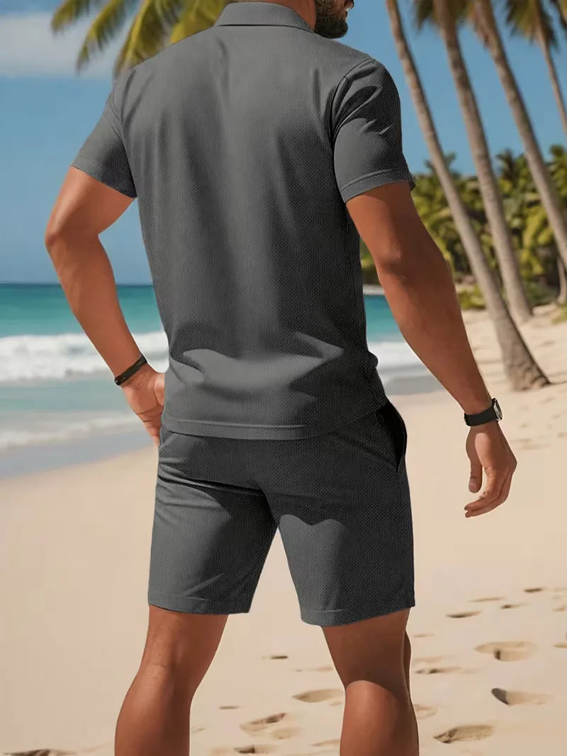 Zomer set met polo en korte broek Heren