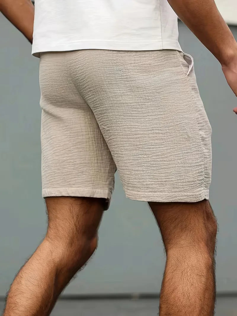 Korte zomer broek met elastische taille Heren