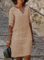 Midi zomerjurk met Print Dames