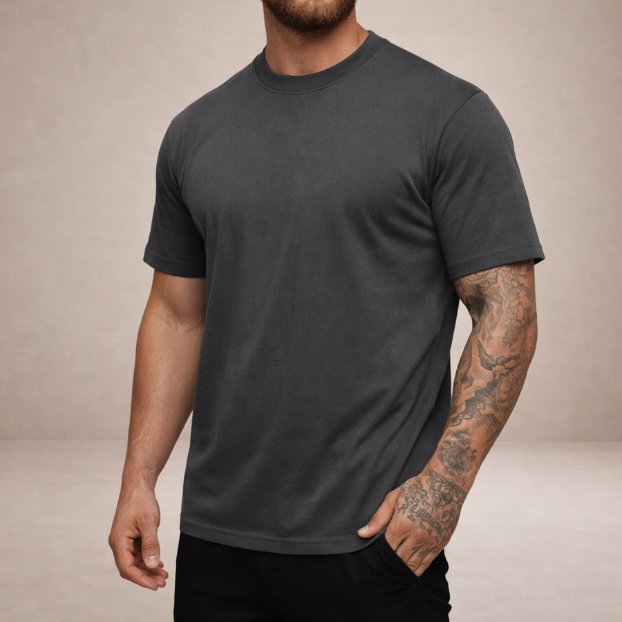 Slim fit T-shirt met ronde hals Heren