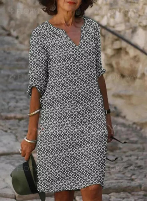 Midi zomerjurk met Print Dames