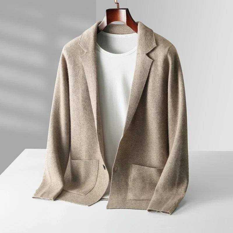 Blazer Heren Gebreid met Zakken