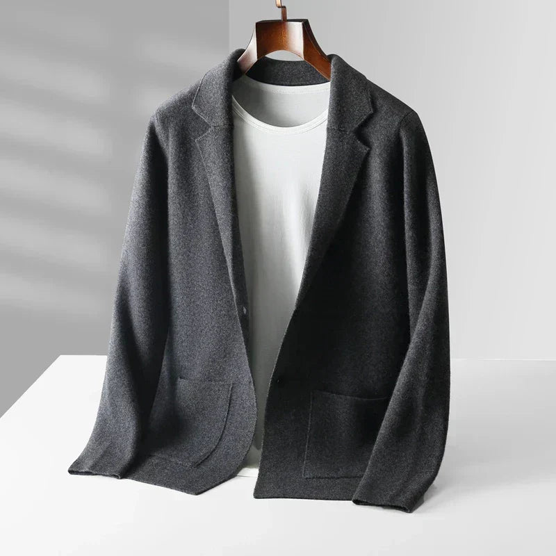 Blazer Heren Gebreid met Zakken