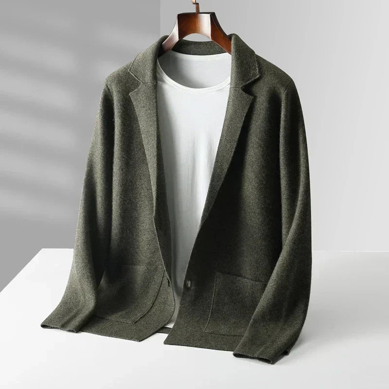 Blazer Heren Gebreid met Zakken