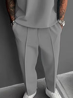 Heren set met V-hals en rechte broek