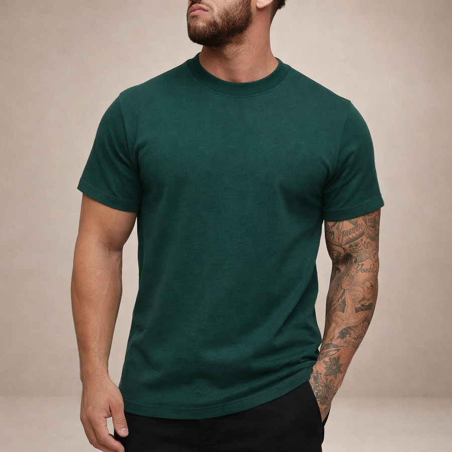 Slim fit T-shirt met ronde hals Heren
