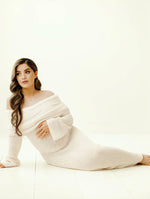 Maxi zwangerschapsjurk met off shoulder Dames