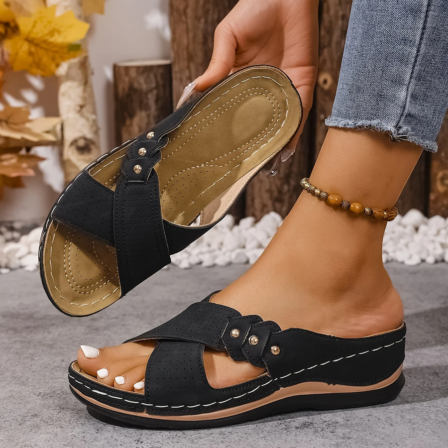 Zomer sandalen met gekruiste bandjes Dames