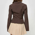 Gestreepte blouse met uitlopende mouwen Dames