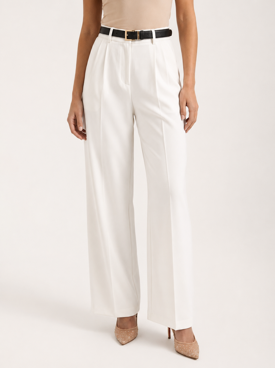 Pantalon met hoge taille Dames
