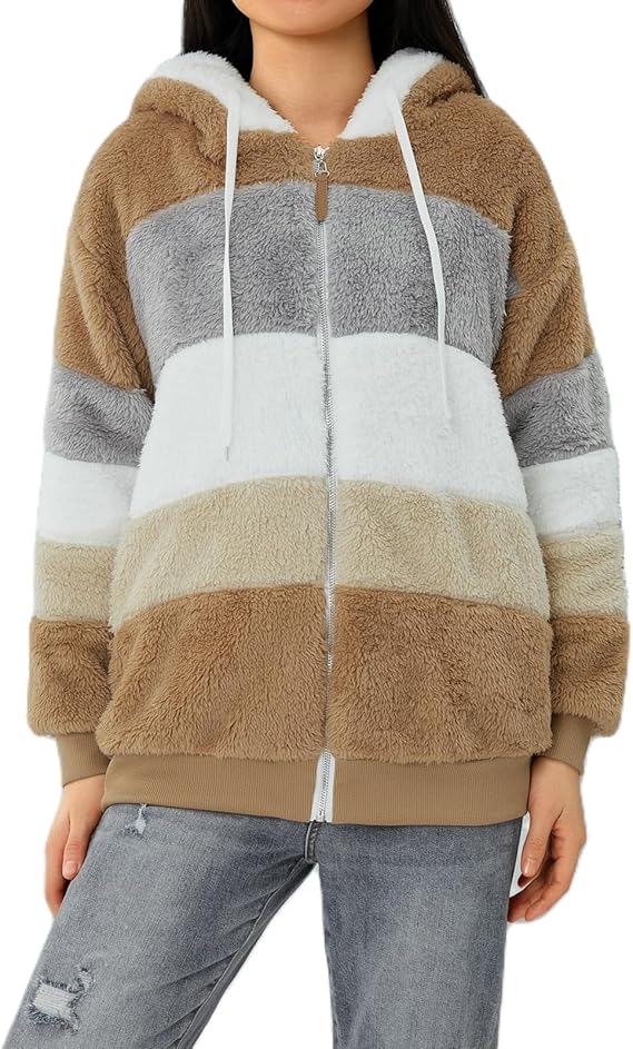 Teddy Vest Dames met Capuchon