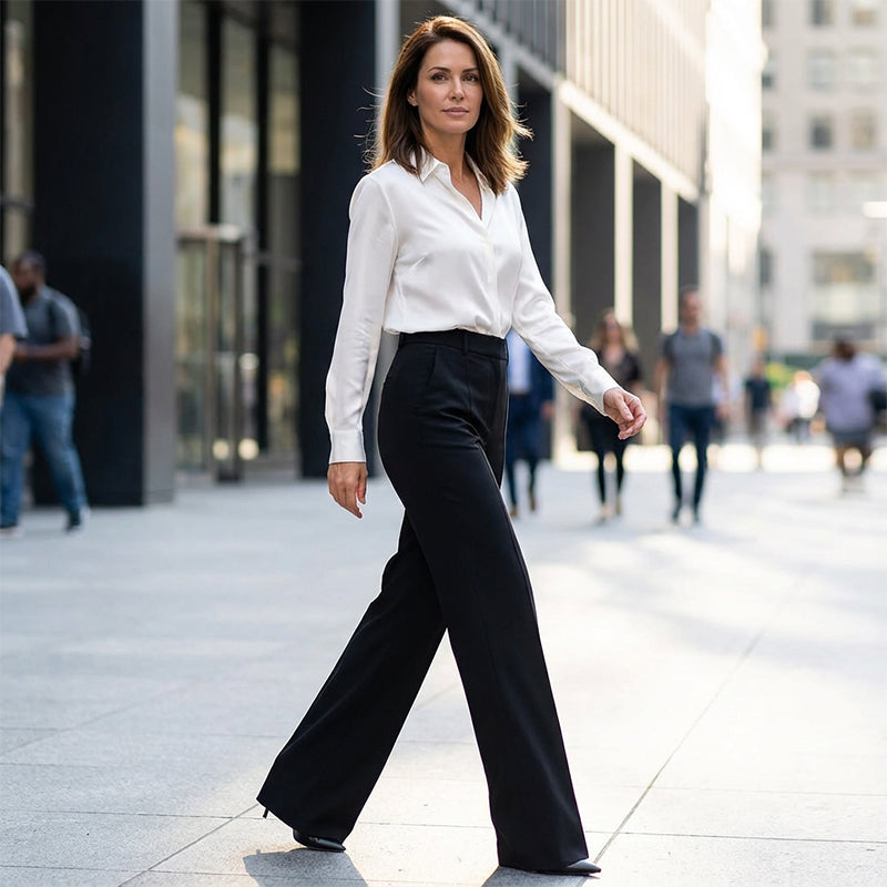 Pantalon met Wijde Pijpen Dames