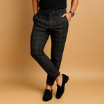 Broek Heren Geruit Slim Fit