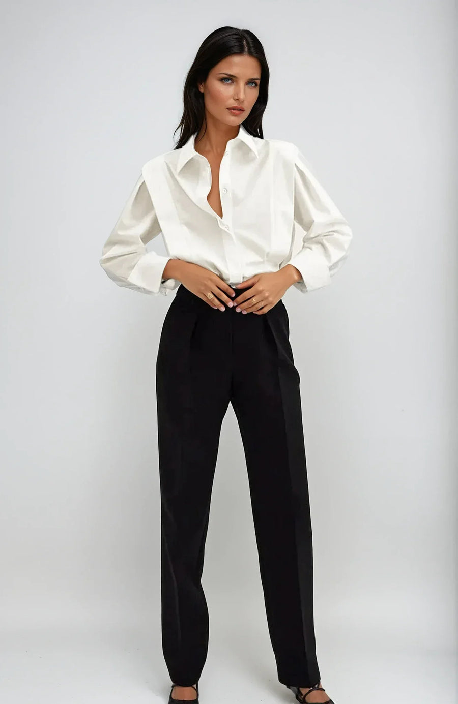 Rechtvallende casual blouse dames