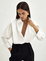 Rechtvallende casual blouse dames