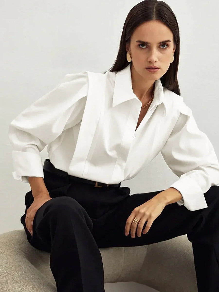 Rechtvallende casual blouse dames