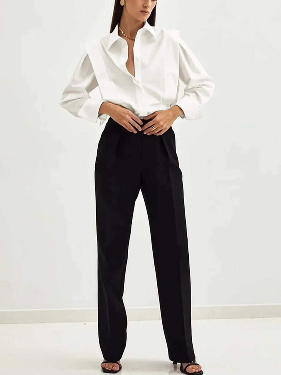 Rechtvallende casual blouse dames