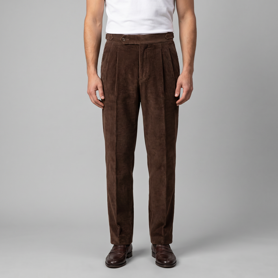 Corduroy Broek met Plooien Heren