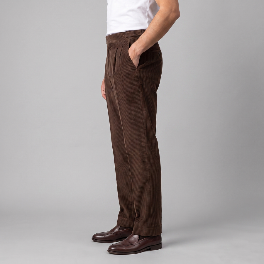 Corduroy Broek met Plooien Heren