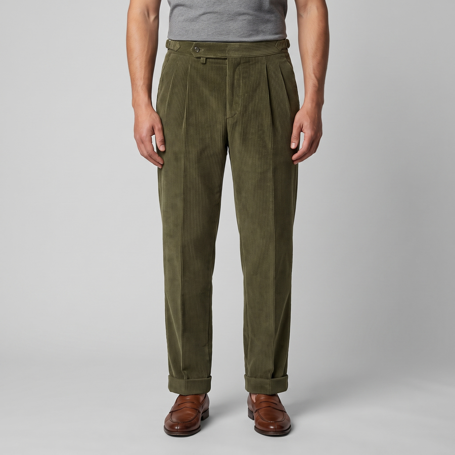 Corduroy Broek met Plooien Heren