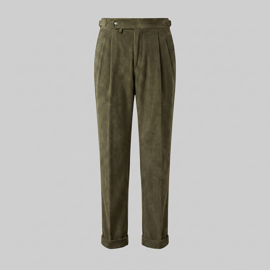 Corduroy Broek met Plooien Heren