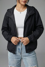 Tussenjas Dames Cropped met Capuchon