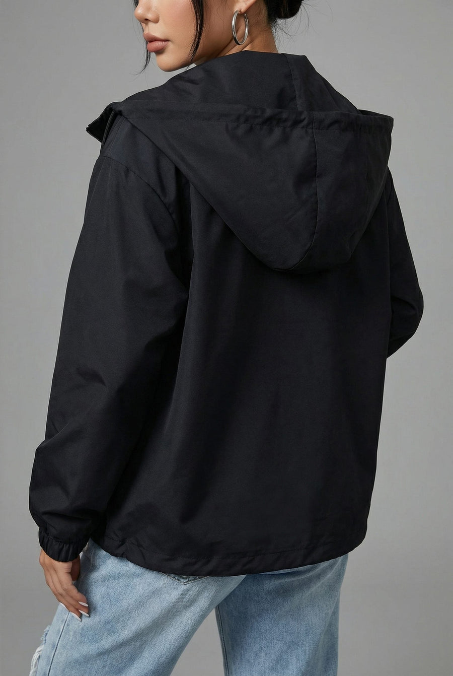 Tussenjas Dames Cropped met Capuchon