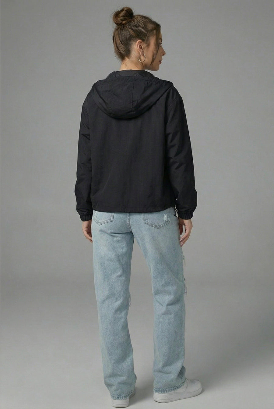 Tussenjas Dames Cropped met Capuchon