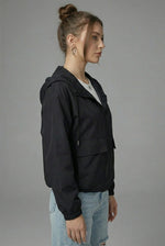 Tussenjas Dames Cropped met Capuchon