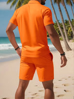 Zomer set met polo en korte broek Heren