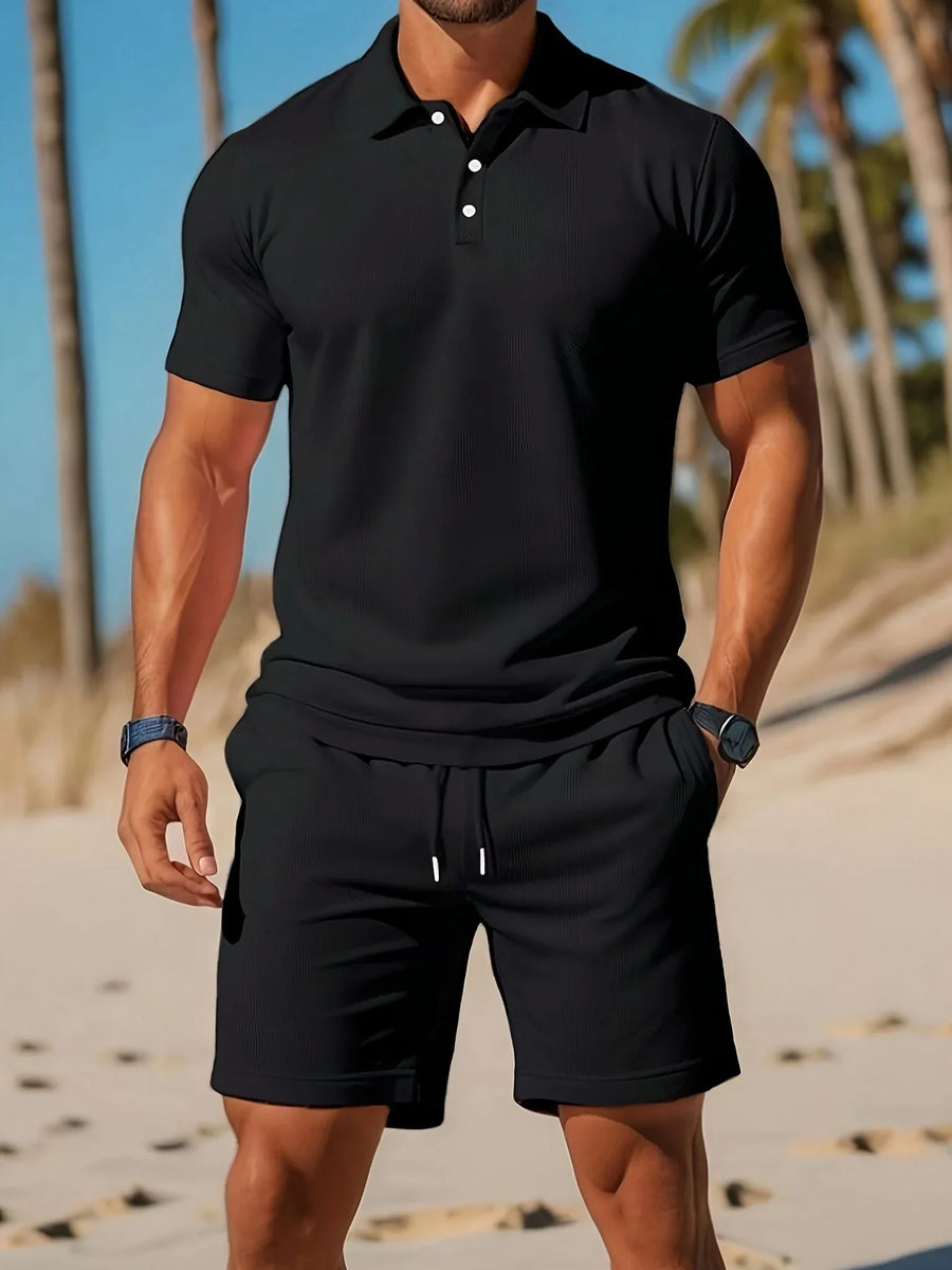 Tweedelige Zomerset met Polo en Korte Broek Heren