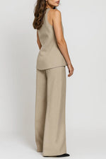Gilet set met wijde pantalon Dames