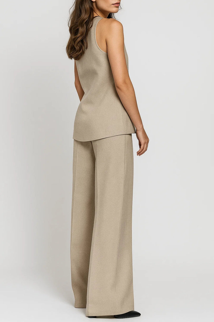Gilet set met wijde pantalon Dames
