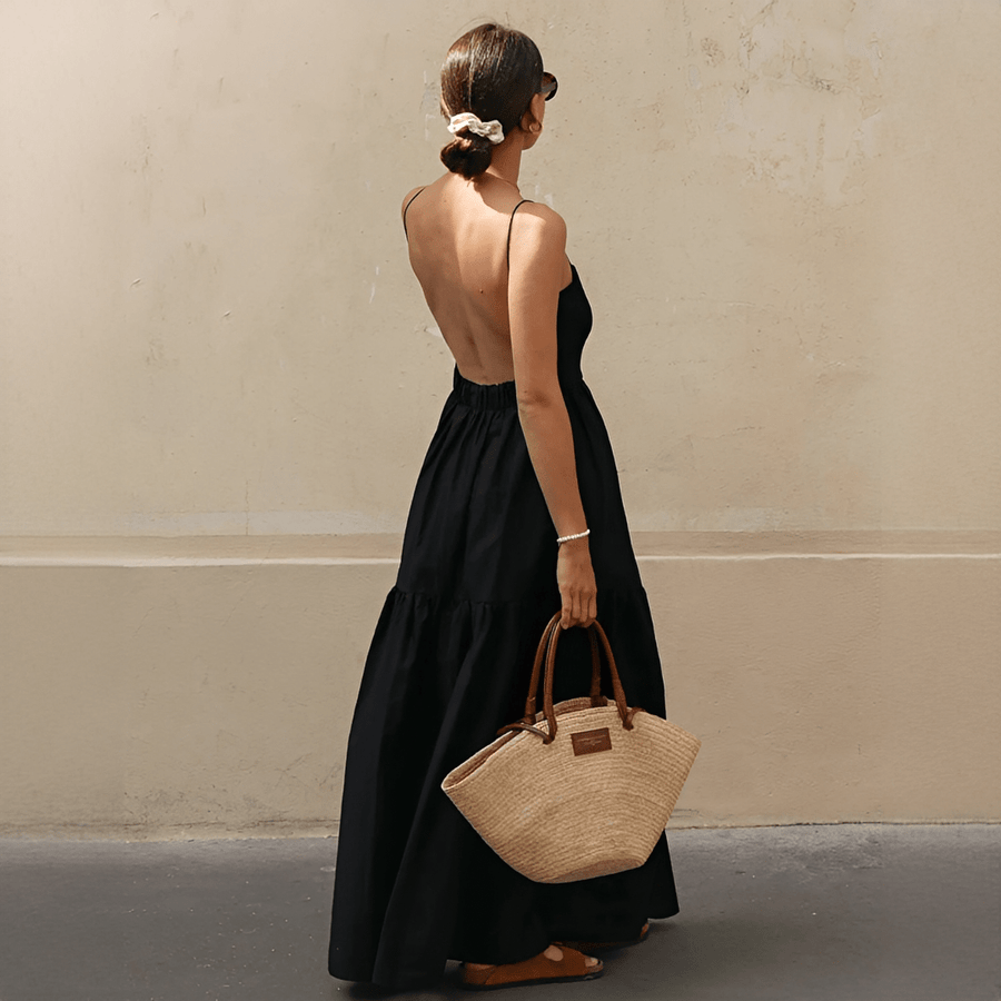 Mouwloos Maxi Jurk met Spaghettibandjes Dames