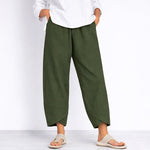 Linnen zomerbroek cropped Dames