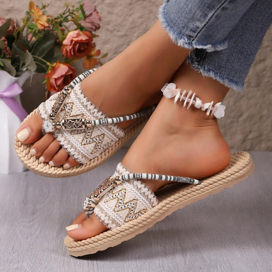 Boho zomer slippers Dames