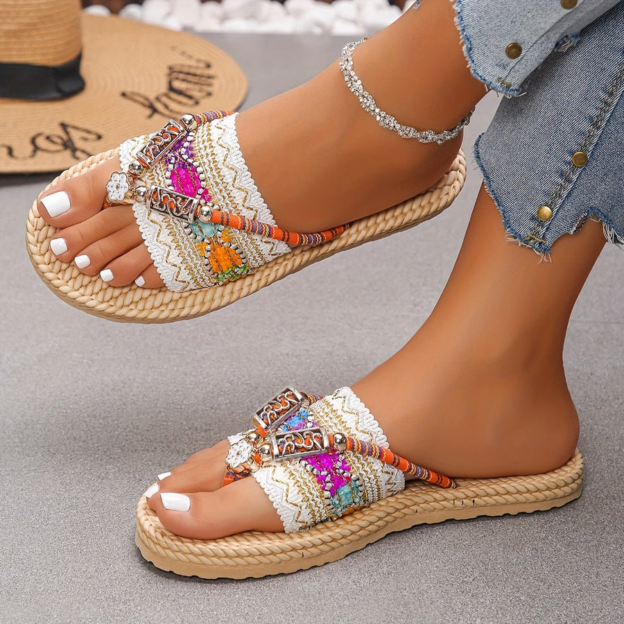 Boho zomer slippers Dames