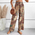 Wijde Bohemian Broek met Paisley Print Dames