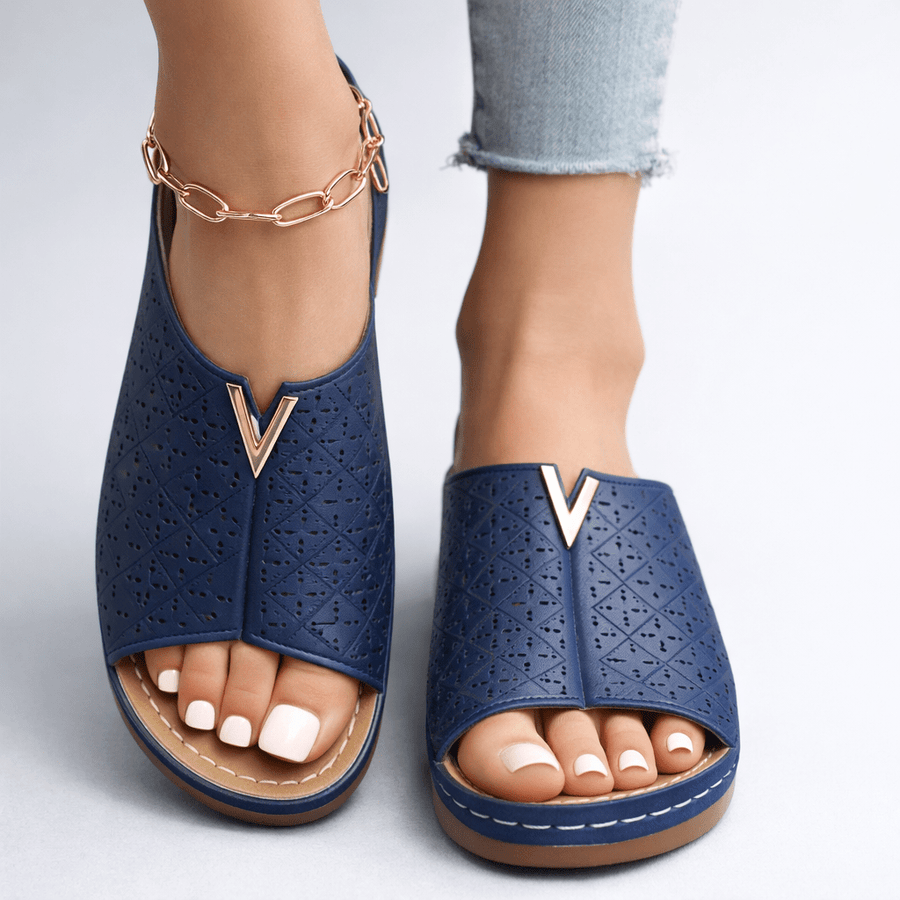 PU leren instap sandalen Dames