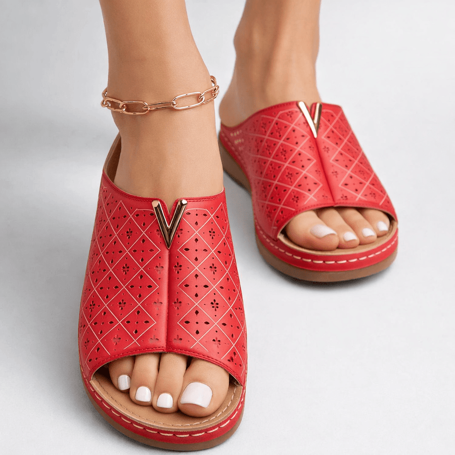 PU leren instap sandalen Dames
