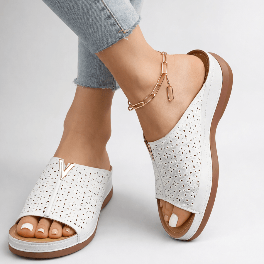 PU leren instap sandalen Dames