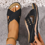 Zomer sandalen met gekruiste bandjes Dames